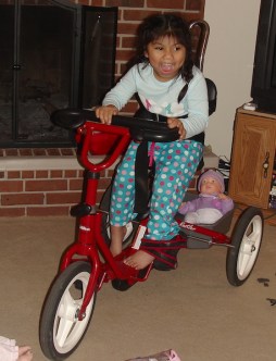 A brand new, very special tricycle for Christmas