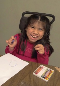 Teaching herself how to draw circles!!