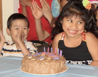 7th birthday - the first time she ever blew out her candles by herself