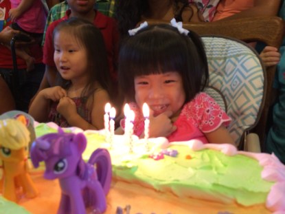 Lilyan's first birthday with a family