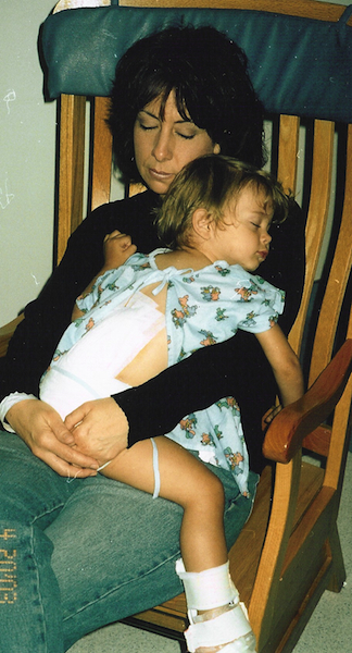 Home where a mommy can carry her through many difficult surgeries