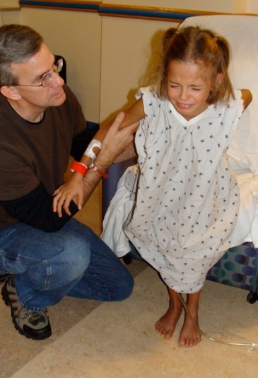 More surgery - with Daddy to help her every step of the way