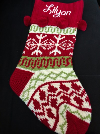 Lillian's Christmas stocking - ordered last year in faith, believing that she would come home to us in time for Christmas this year